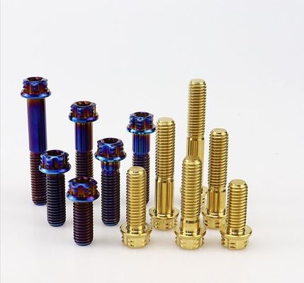 M6 Torxチタニウムの合金はオートバイの修正のための豪華なフランジでボルトで固定する