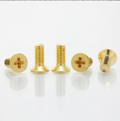 M3 M4のステンレス鋼の平らな頭部ねじは電気めっきの金十字によってさら穴を開けられるヘッドねじにアイロンをかける