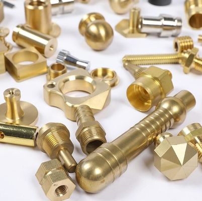 回転を旋盤にかけるためにCNCを機械で造る標準外注文の真鍮の部品の機械ハードウェア