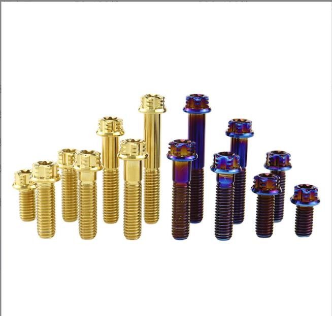 M6 Torxチタニウムの合金はオートバイの修正のための豪華なフランジでボルトで固定する